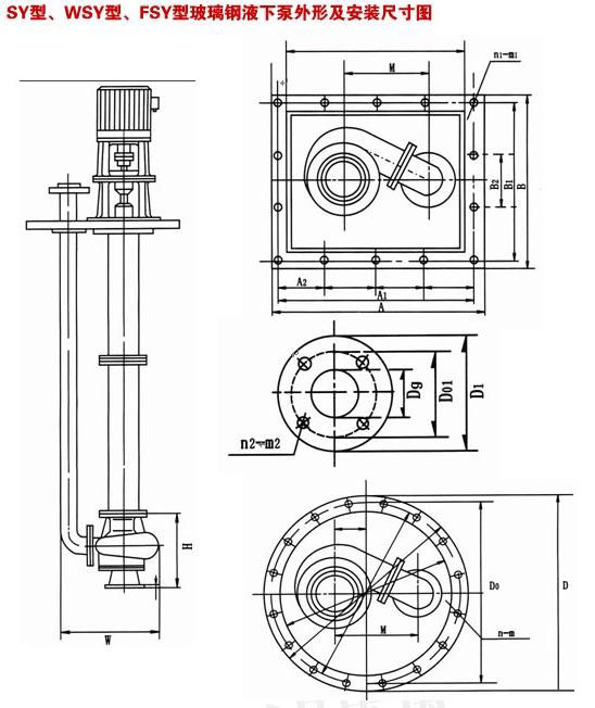 FSY型、WSY型立式玻璃鋼液下泵